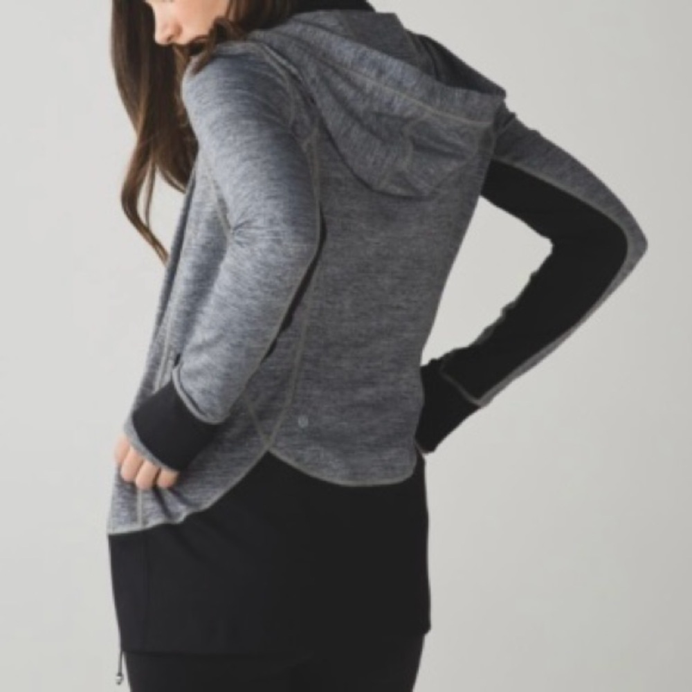Lululemon Daily Practice Jacket Space Dye Camo Black Dark Slate / Black 6